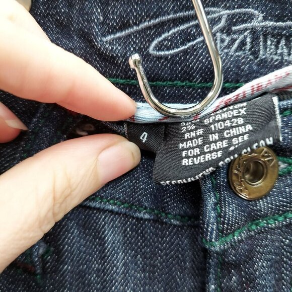 Pzi Jeans Womens Flared Denim Pants With Grommet Detail Size 4 - Picture 6 of 9